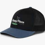 The SWING SEASON HAT leans into that stretch of the year everyone waits for, pairing a breezy two-tone mesh snapback with golf-inspired art and a subtle grass embroidery detail that rewards a closer look. Light, easy, and unmistakably on trend, it’s the hat that says the good rounds are just getting started.