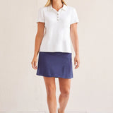 Designed with breezy short sleeves and a collared neckline, this polo top is effortlessly casual.
