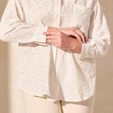 Tribal Eyelet Embroidered Shirt