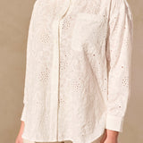 Tribal Eyelet Embroidered Shirt