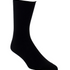 One black sock, shown from the side, photographed on a light background.