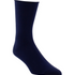 One navy sock, shown from the side, photographed on a light background.