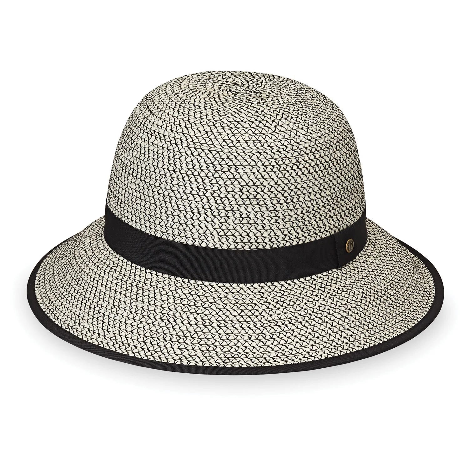 This women's cloche sun hat is an elegant twist on a vintage design with modern flair. The clean lines and neutral tones of the Darby hat elevate your look for shopping with friends or walking barefoot on the beach. Sun protected and timeless.