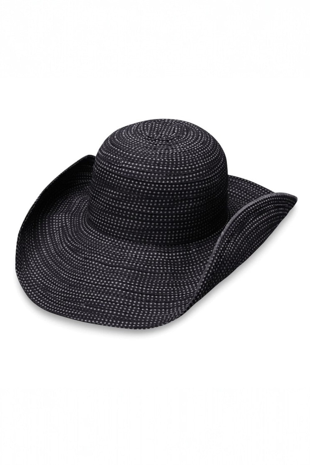 Black and white hat on a white background