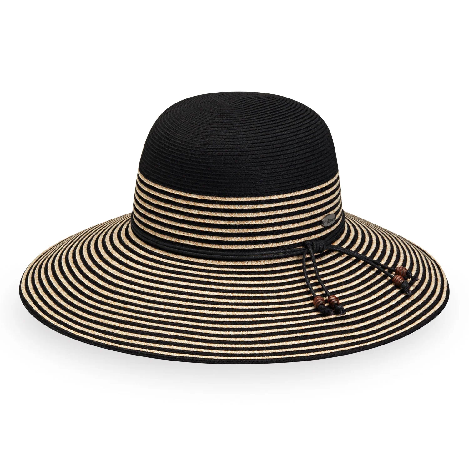 Stripes are always in style. From the beach to the runway, this hat adds a touch of class to any event. Flexi-Weave fabric keeps it looking great.