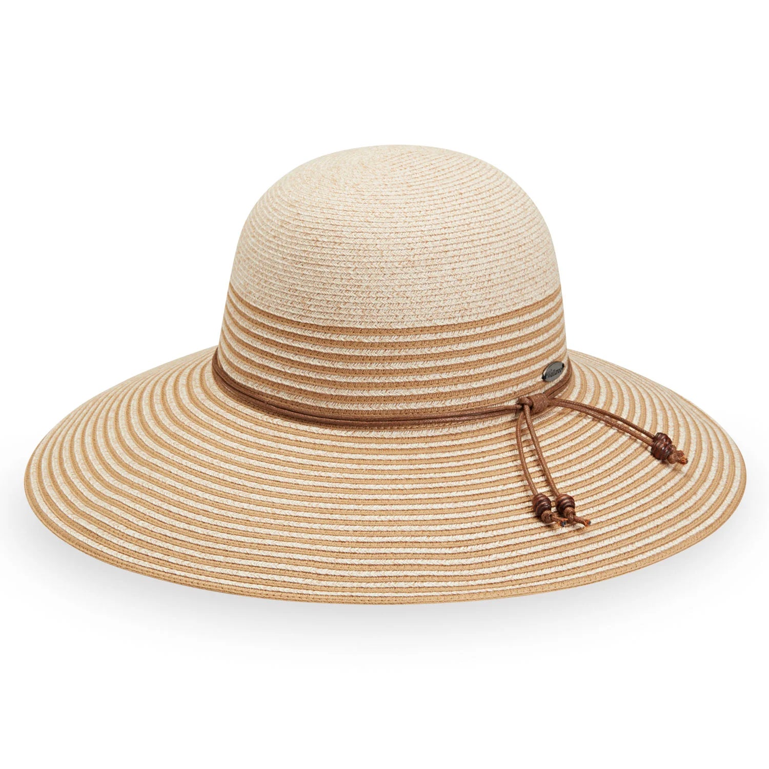 Stripes are always in style. From the beach to the runway, this hat adds a touch of class to any event. Flexi-Weave fabric keeps it looking great.