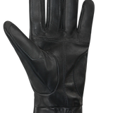 This leather glove, with its distinctive arched design, offers both elegance and functionality. The soft faux fur acrylic lining and cuff deliver warmth, while the zig-zag elastic on the palm side guarantees a perfect fit.