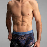 Broderick's Clothing Co. BN3TH Classic Icon boxer brief with tropical print and supportive 3D pouch on a male model