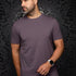Broderick's Clothing Co. Au Noir C-MAVEN grey modal and mercerized cotton crew neck t-shirt worn by a bearded man