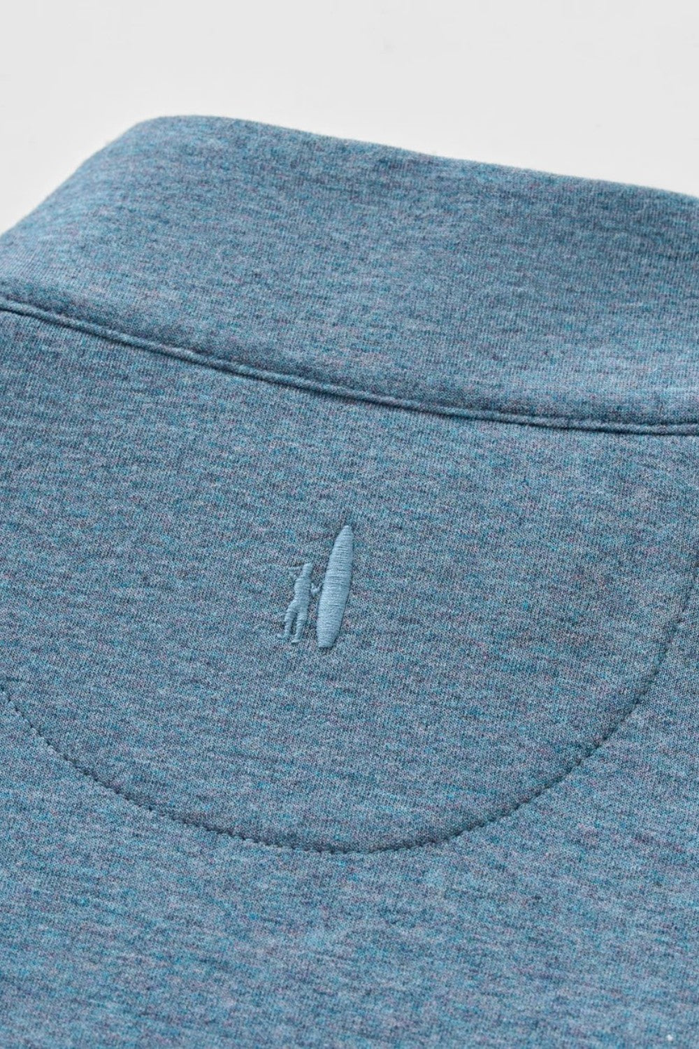 Broderick's Clothing Co. Johnnie-O Sully blue cotton-blend quarter-zip pullover with embroidered logo detail