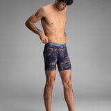 Broderick's Clothing Co. BN3TH Classic Icon boxer brief with 3D pouch in a blue tropical landscape print