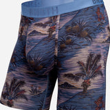Broderick's Clothing Co. BN3TH Classic Icon boxer brief with blue tropical island print and supportive 3D pouch