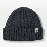 Broderick's Clothing Co. charcoal grey ribbed knit cuffed beanie made from recycled Merino wool blend
