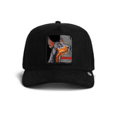 Broderick's Clothing Co. Goorin Bros. black trucker hat featuring an embroidered Doberman patch with BEWARE text