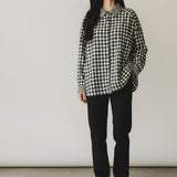 Broderick's Clothing Co. Shannon Passero Aubrey shirt in black and white gingham with a relaxed, oversized fit.