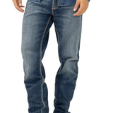 Broderick's Clothing Co. Silver Jeans Co. Grayson straight leg jeans in medium wash denim with contrast stitching