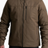 Broderick's Clothing Co. KÜHL BURR insulated jacket in brown cotton with a zip-up front and berber collar detail.