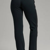 Back view of Broderick's Clothing Co. KÜHL Kozy black fleece-backed knit pants with a comfortable pull-on waistband.
