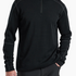 Broderick's Clothing Co. KÜHL INVIGORATR black merino wool quarter zip with flat seam construction on a male model