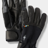 Broderick's Clothing Co. black leather Smartwool Spring Gloves with touchscreen-compatible fingers and merino lining.