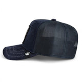 Broderick's Clothing Co. Goorin Bros. SHADOW REMIX navy blue corduroy trucker hat with mesh back and side patch