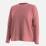 Broderick's Clothing Co. Smartwool Edgewood crew neck sweater in dusty rose pink with a relaxed knit fit.