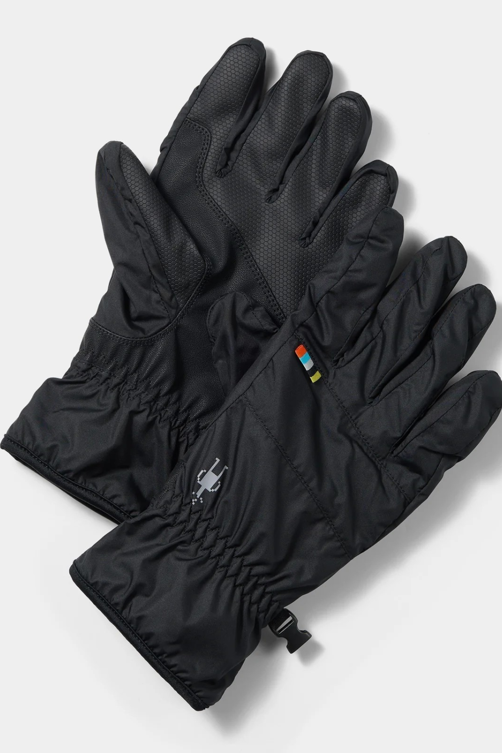 Broderick's Clothing Co. Smartwool Smartloft black insulated winter gloves with touchscreen-compatible thumbs.