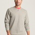 Broderick's Clothing Co. Tommy Bahama grey reversible sweater with a crew neck and notched detail on a male model.