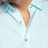 Au Noir HUMPHREY Woven Linen Long Sleeve Shirt