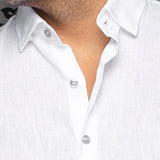 Au Noir HUMPHREY Woven Linen Long Sleeve Shirt