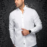 Au Noir HUMPHREY Woven Linen Long Sleeve Shirt