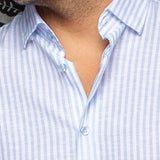 Au Noir MENDOELSOHN Woven Linen Long Sleeve Shirt