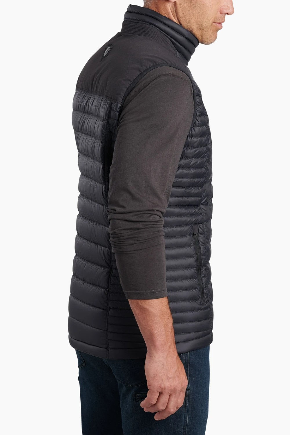 If a vest is all you need, the SPYFIRE Down Men's Vest is the one you'll want. 100% RDS-Certified goose down and thermal body mapping delivers the heat where you need it most. A tough, water-resistant, non-rip exterior has reinforced shoulders for gear-carrying protection. Experience lightweight core warmth in ultimate comfort and style.