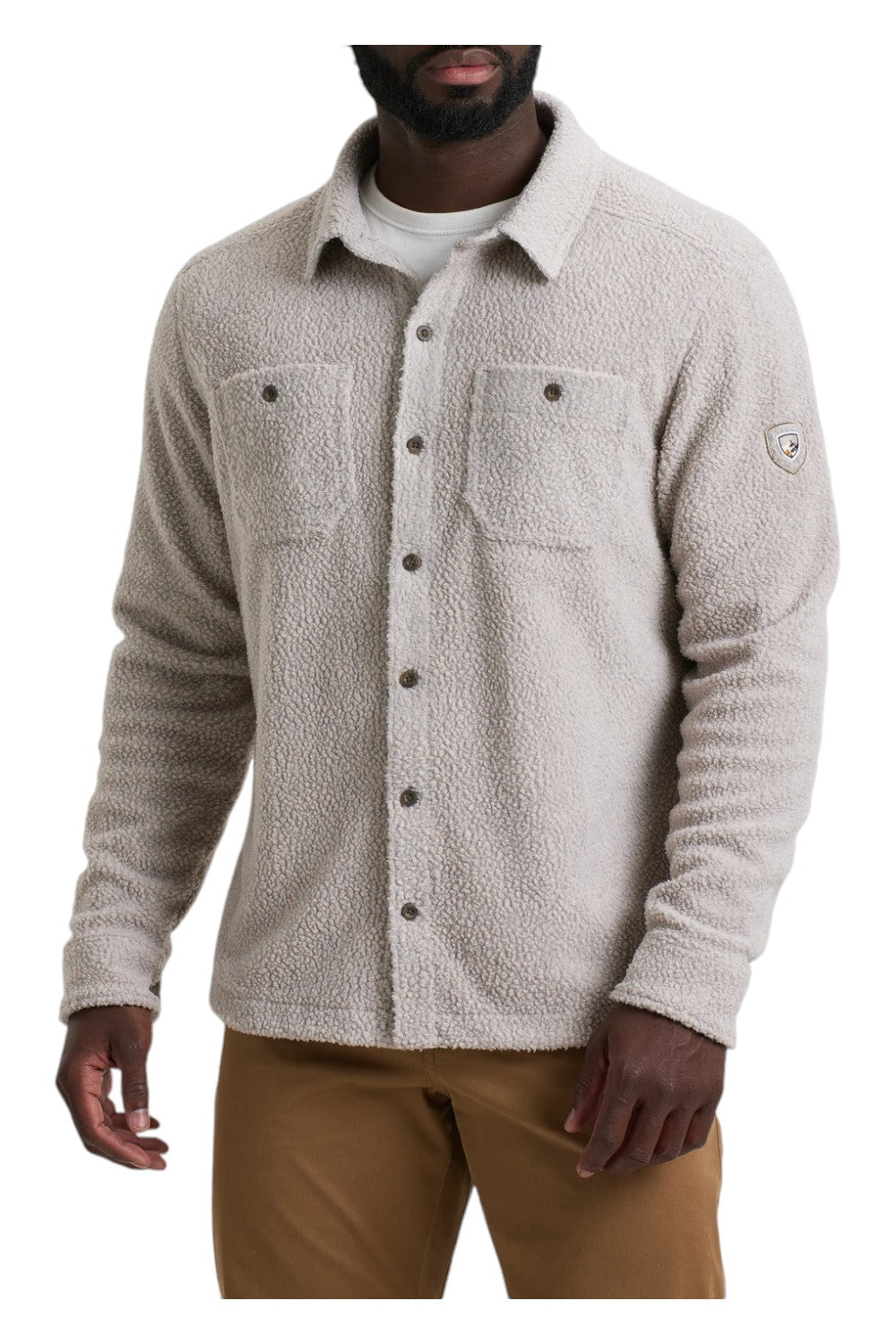 Positioned between a shirt-jac and a fleece, the NOMAD Fleece Overshirt delivers the best of both worlds. Cozy, high-pile stretch fleece combines with our soft knit jersey interior for a classic button-up silhouette ideal for any casual occasion. Worn alone or layered, the NOMAD knows no bounds.