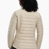 The remarkable SPYFIRE Down Jacket is lighter, softer, and stronger. One look and you’ll know it’s different. Features more down at your core and less under your arms and high sweat zones where you need the freedom to move. Temperature-regulating knit underarm gussets release excess heat for sustained comfort during high-output activity. Reinforced overlays provide durability while our 3D patterning supplies the ideal feminine fit.&nbsp;