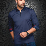 Au Noir BENTLEY Long Sleeve Polo Shirt