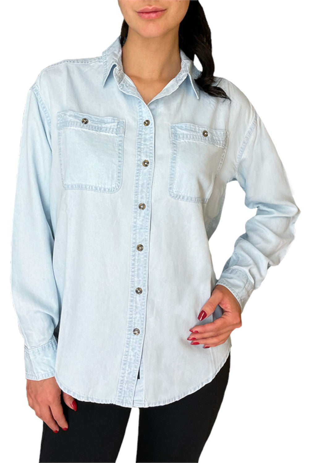 Women's Tops & Blouses – Tagged Notch Neck – Broderick's Clothing Co.