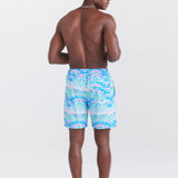 These board shorts combine a Slim Fit liner under a fixed-waist shell. The integrated liner is form-fitting around the butt and thighs.