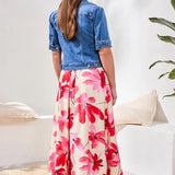 Tribal Comfort Stretch Elbow Sleeve Denim Jacket