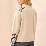Tribal Double Knit Funnel Neck Sweater