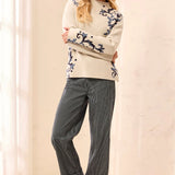 Tribal Double Knit Funnel Neck Sweater