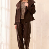 Tribal Lofty Chic Funnel Neck Jacket