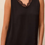 Tribal Satin Feel V-Neck Cami with Lace