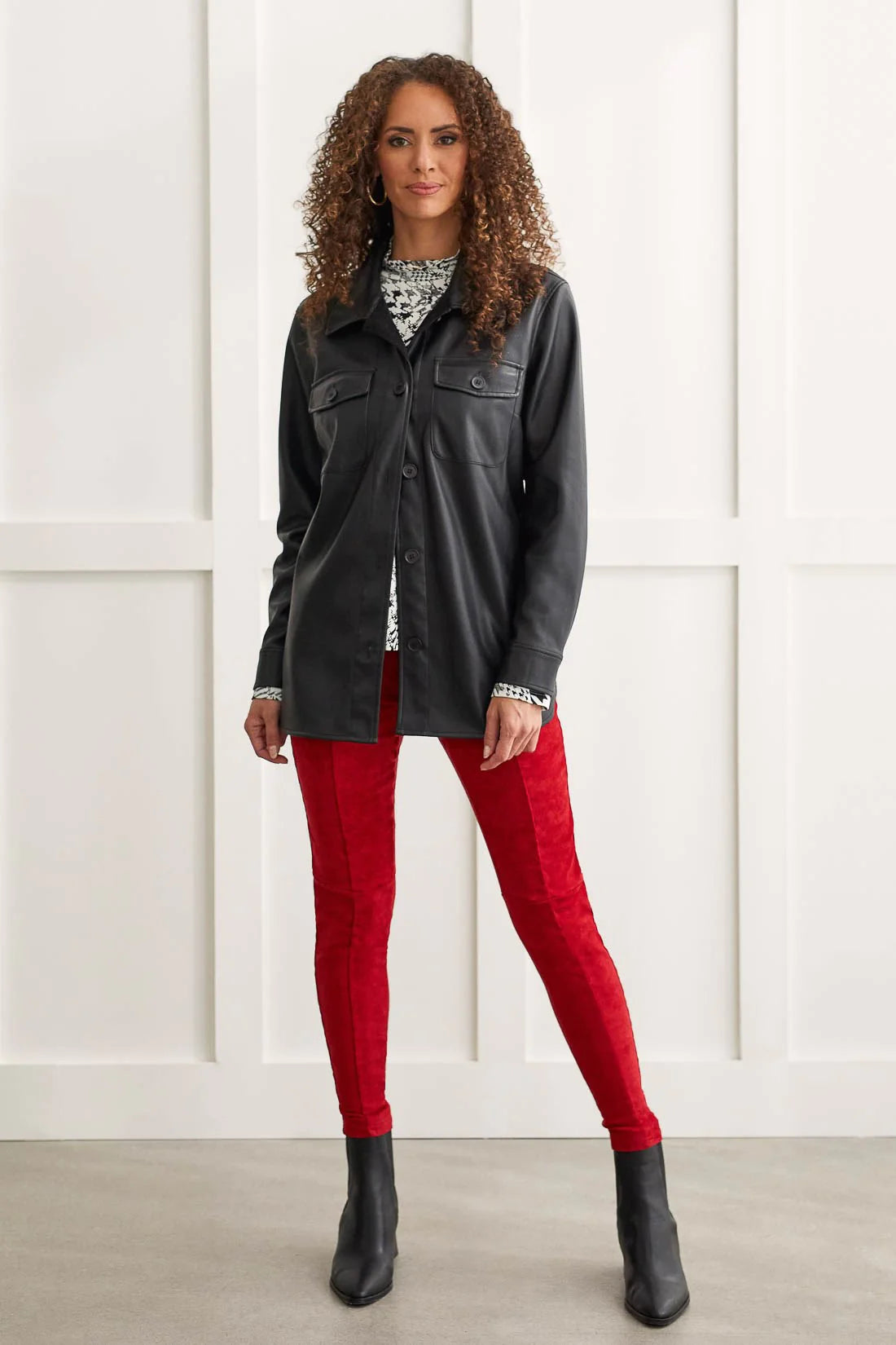 Vegan red leather hotsell jacket