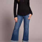 Tribal Henley Top w/ Buttons