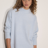 Apricot Mock Neck Boucle Jumper