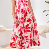 Tribal Sleeveless Dress With Lining