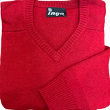 Ingo Cuno V-Neck Sweater (Cherry)