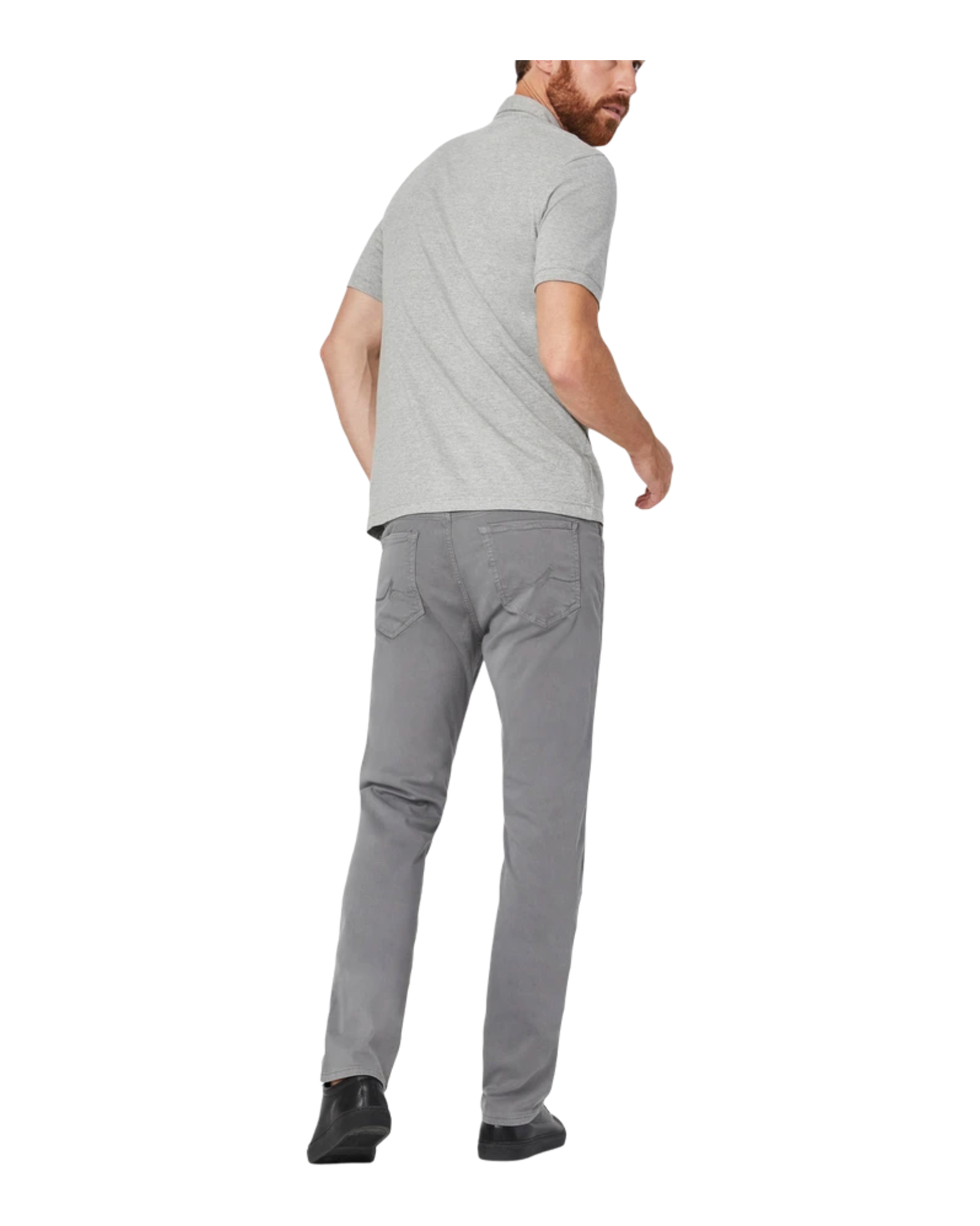 Our twill blended fabric has a supremely soft, velvety feel. This mid-rise pant has a slightly tapered leg for a contemporary straight fit.
