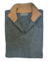 Jonathon MacIntosh 1/4 Zip Alpaca Sweater - Charcoal